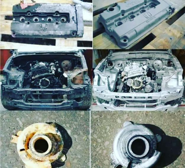 Пескоструй, бережная очистка деталей Walnut Shell Blasting